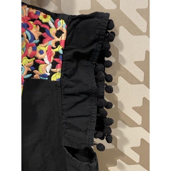 KIRUNDO‎ Womens 2024 Summer Mini Dress SZ M Embroidered Boho Baby Doll Elegant - Picture 9 of 10